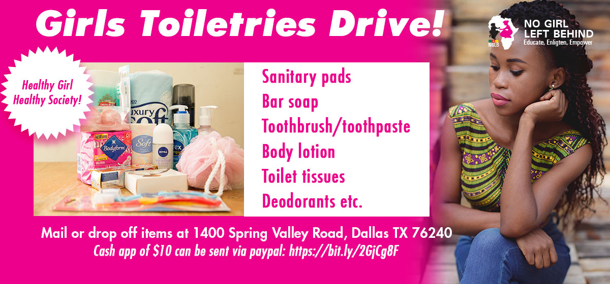 Girls Toiletries Drive - No Girl Left Behind